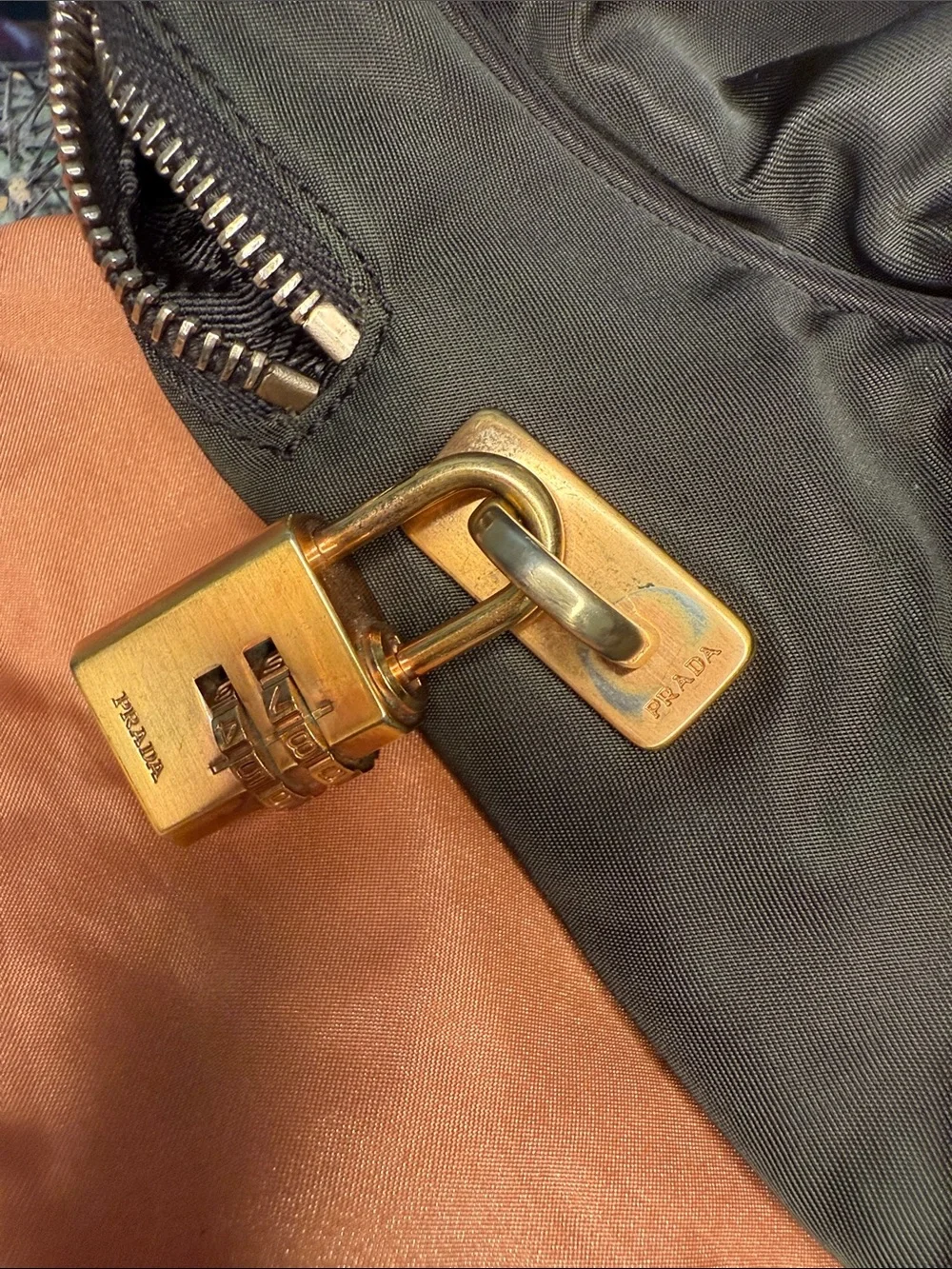 Prada  Nylon Satchel with Gold Hardware